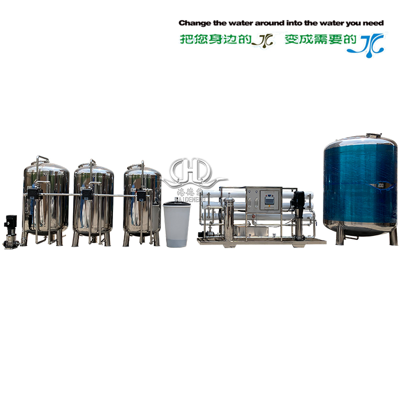 Hdnro-6000 pure water equipment with softening reverse osmosis and large water tank